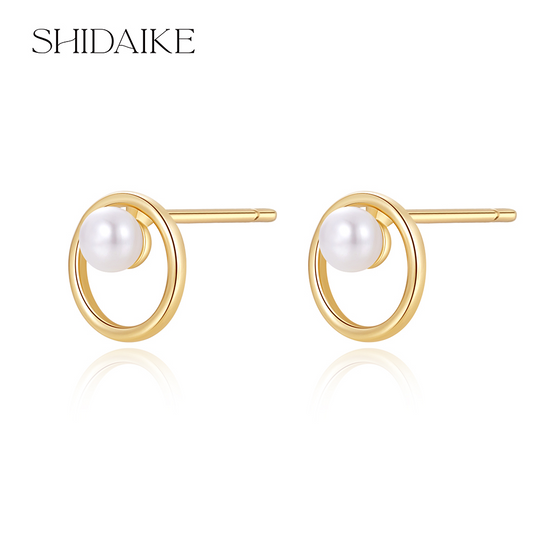 环星时光淡水珍珠耳钉
