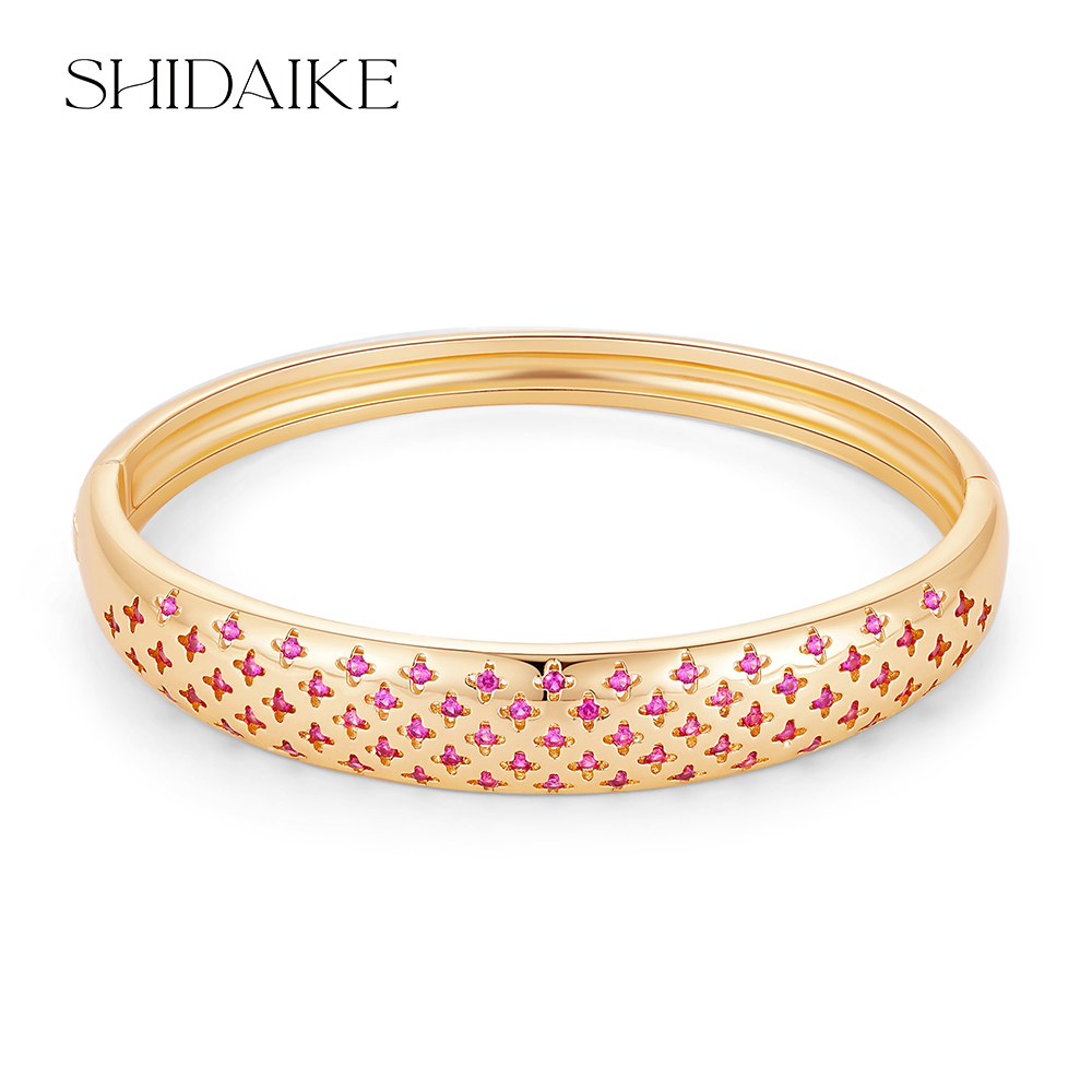 四叶草黑锆可开口手镯